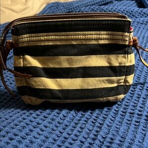 Striped Navy and Cream Bag